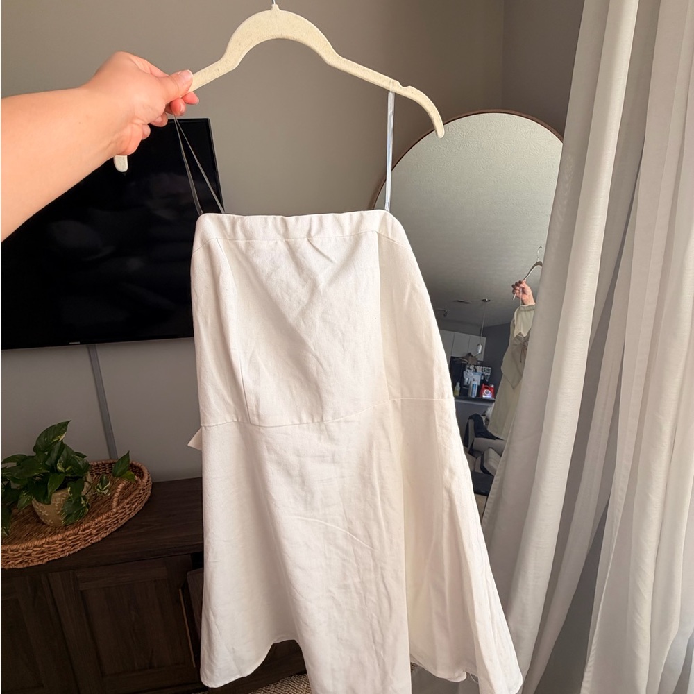 Classic White A-Line mini dress